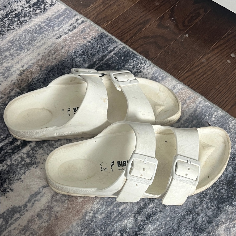 Birkenstock Kids White Double-Strap Sandals